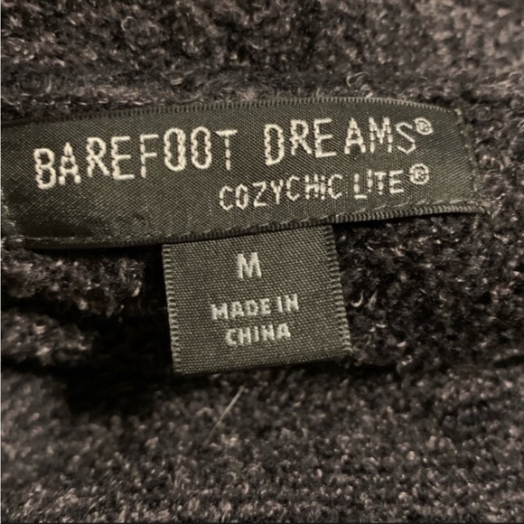 Barefoot Dreams Cozy Chic Lite Circle Cardigan Open Front Dark Gray Medium - Picture 7 of 10